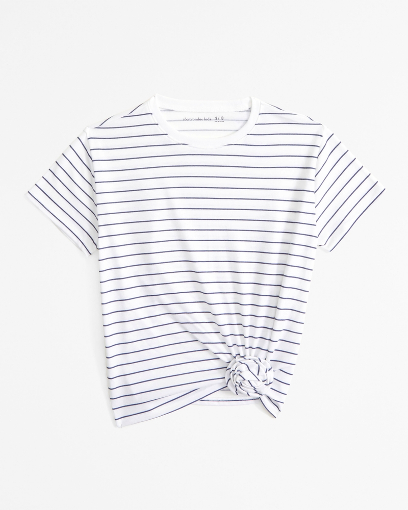 knot-front cropped tee