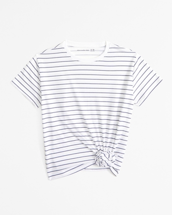 girls knot front cropped tee girls tops Abercrombie