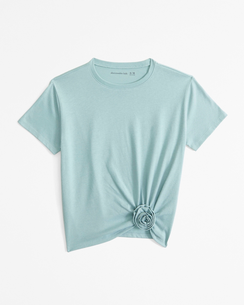 knot-front cropped tee