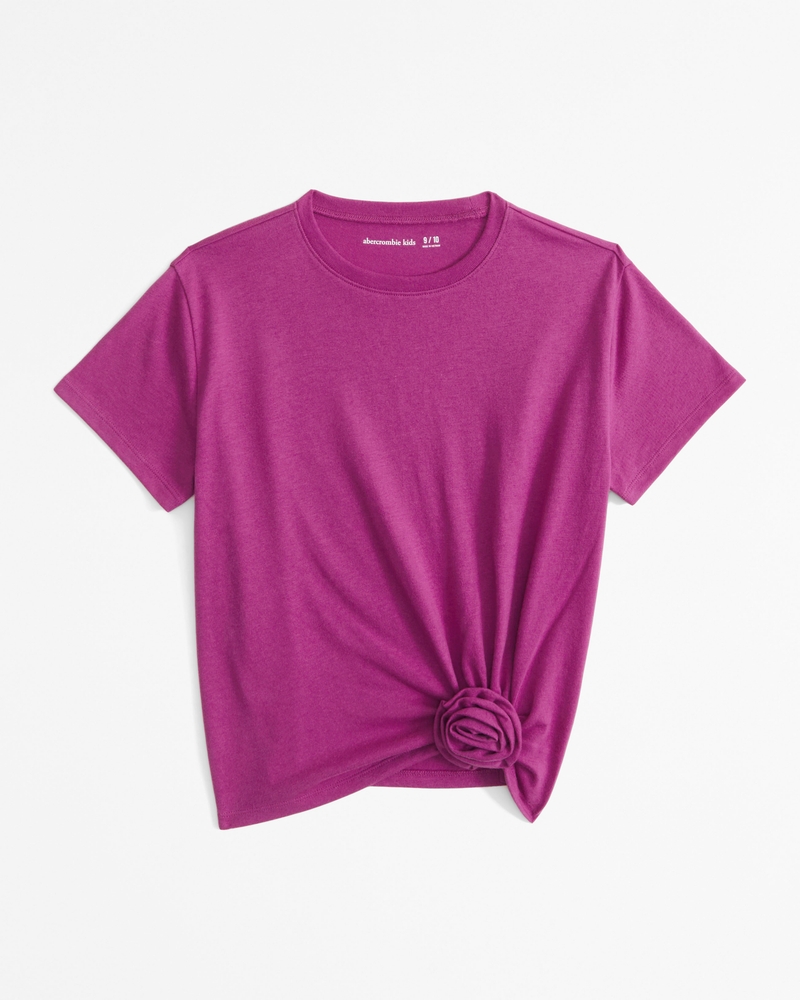 knot-front cropped tee