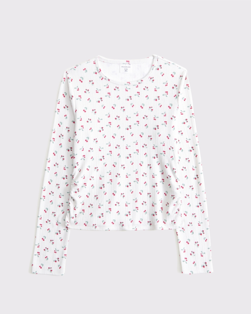 long-sleeve rib mockneck tee