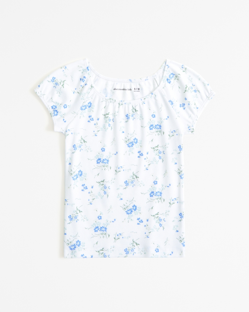 girls essential pattern scoopneck baby tee girls clearance