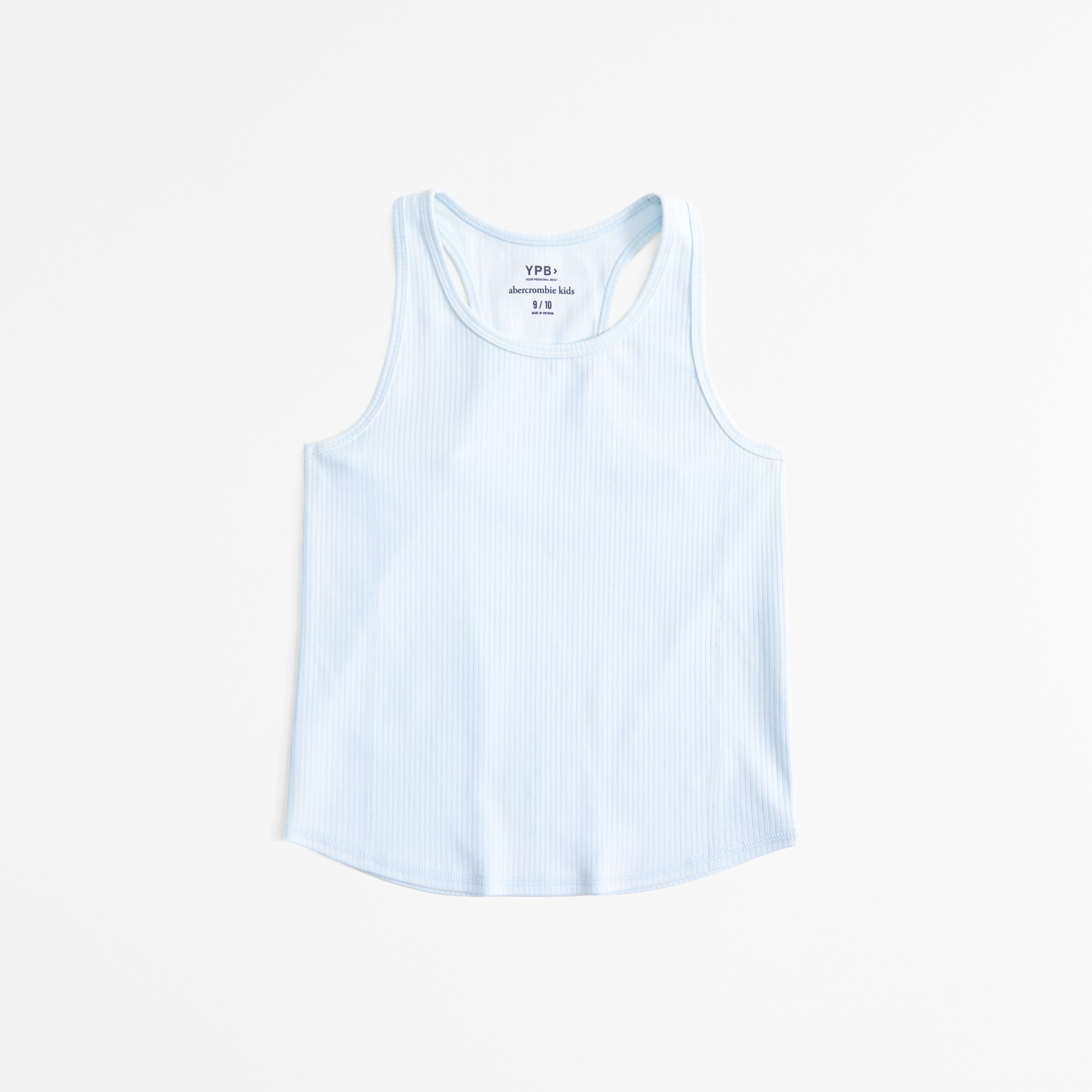 Abercrombie & Fitch Ypb Cropped Active Rib Tank In Neutral