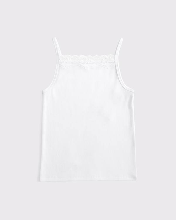 apron lace tank, White view 1