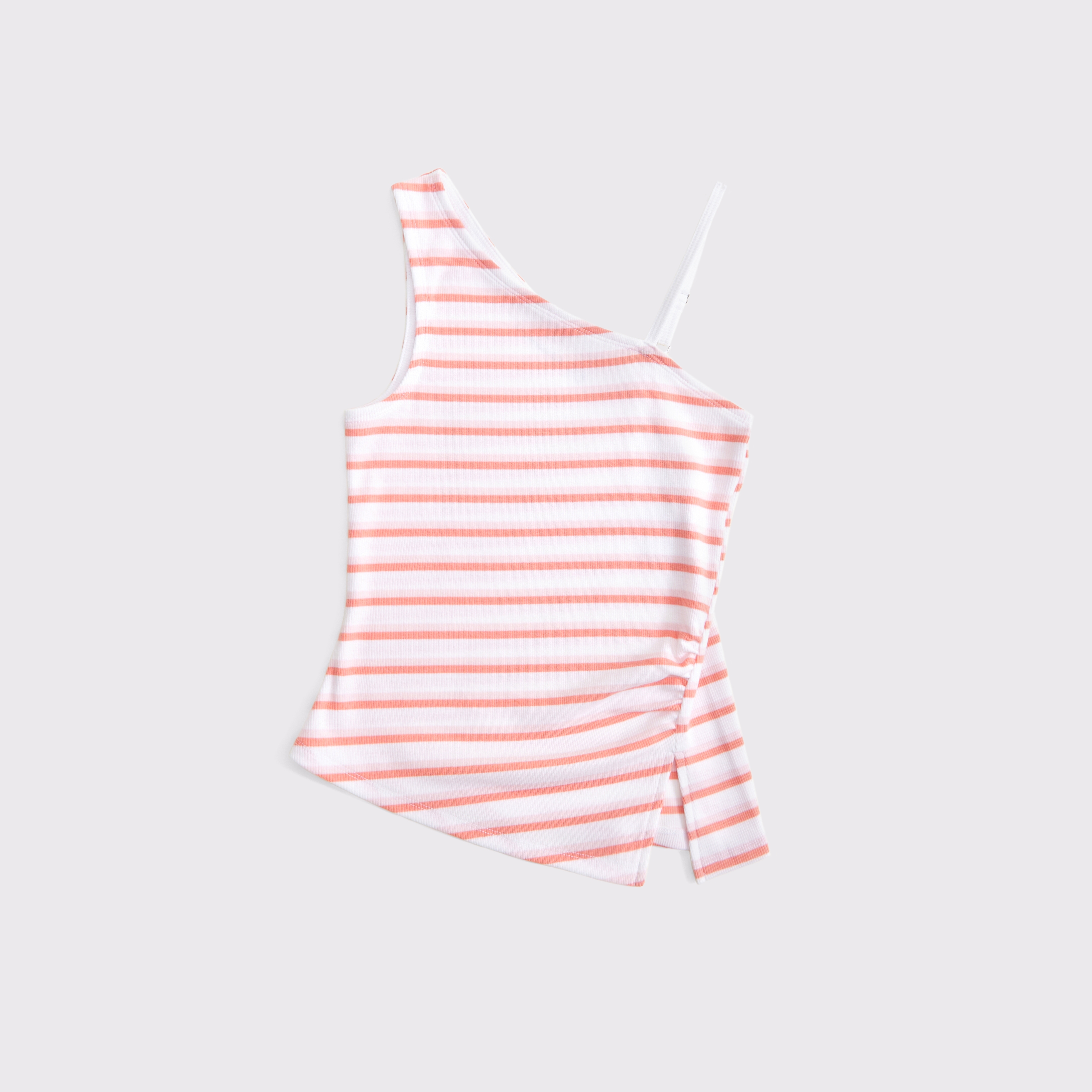 Abercrombie & Fitch Kids' One-shoulder Ruched Tank In Multi