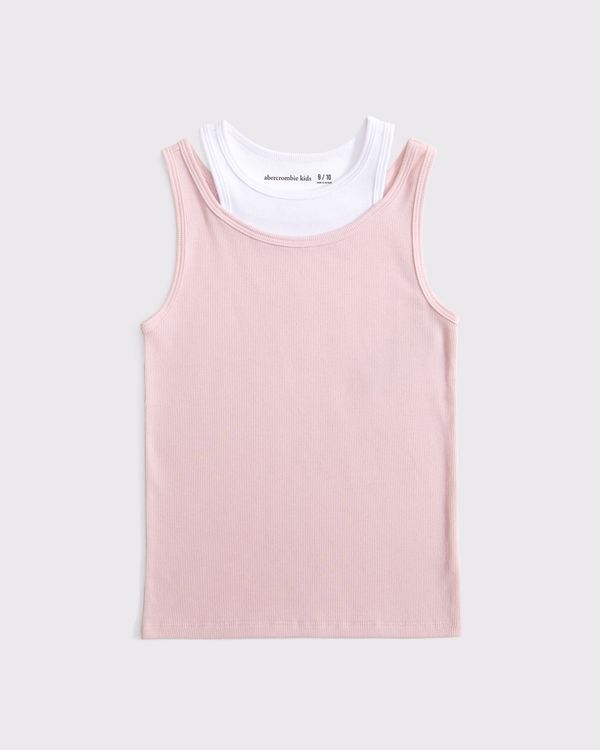twofer tank, Ballet Pink view 1