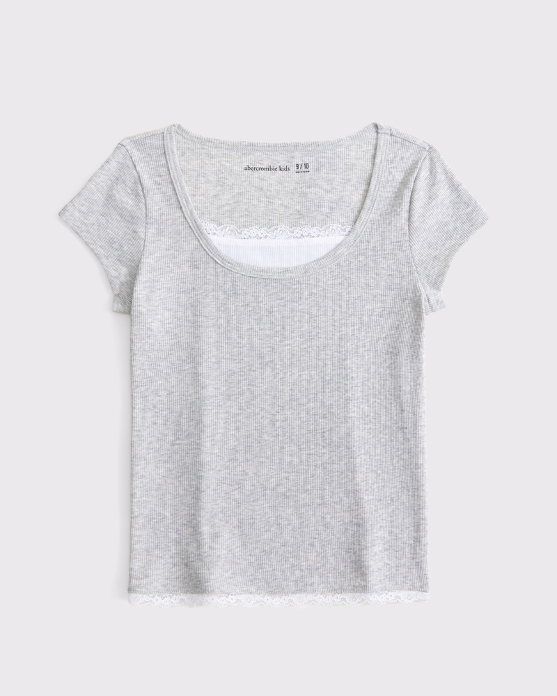 layered knit tee