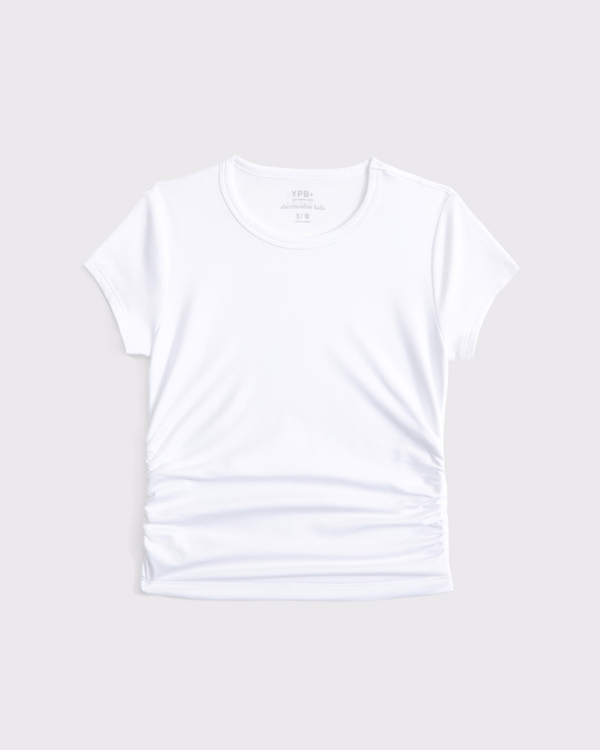 ypb side ruched tee, White view 1