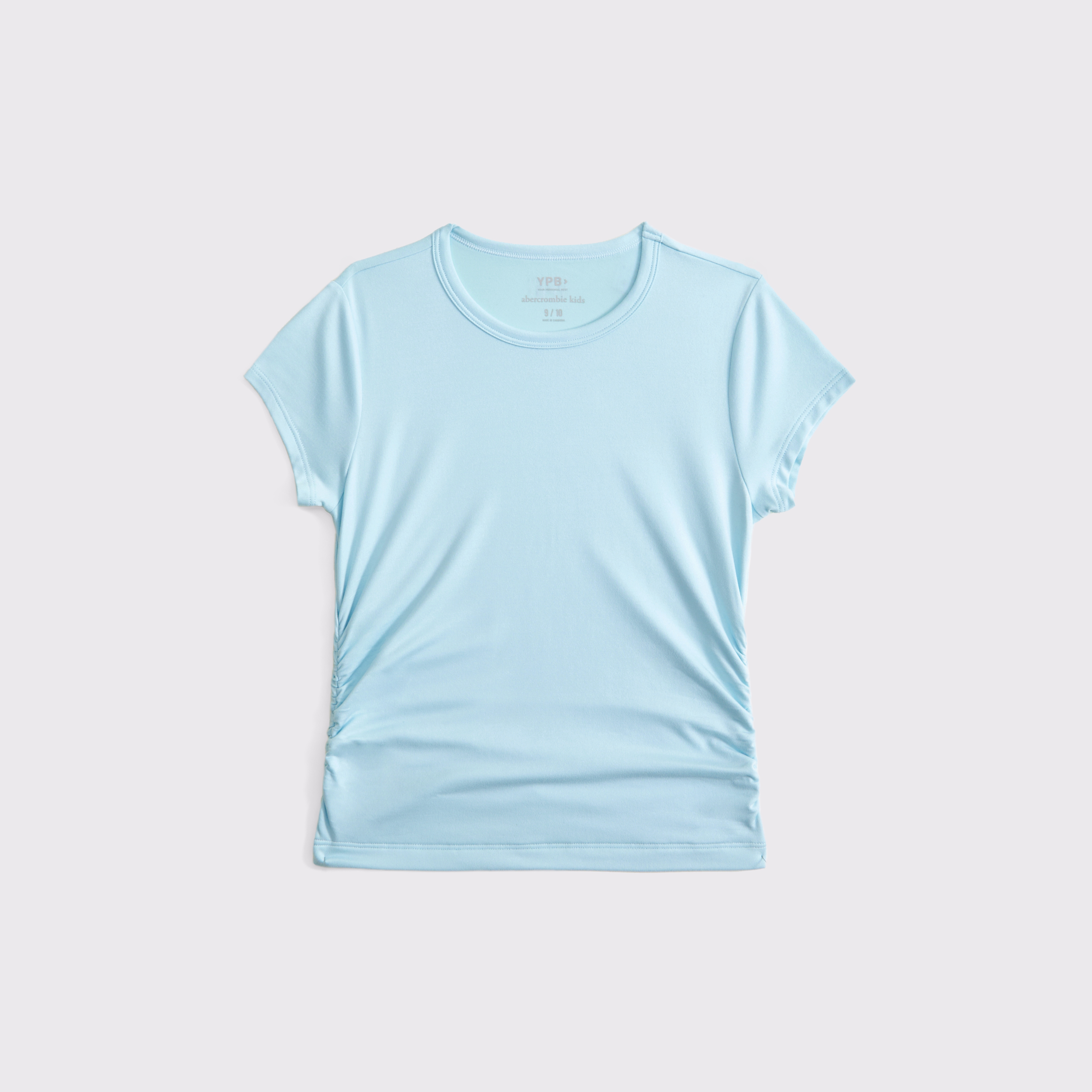 ★★Adairs★★ Lip Stripe Tee Sky Blue JC6167 girls ypb side ruched tee | girls tops | Abercrombie.com