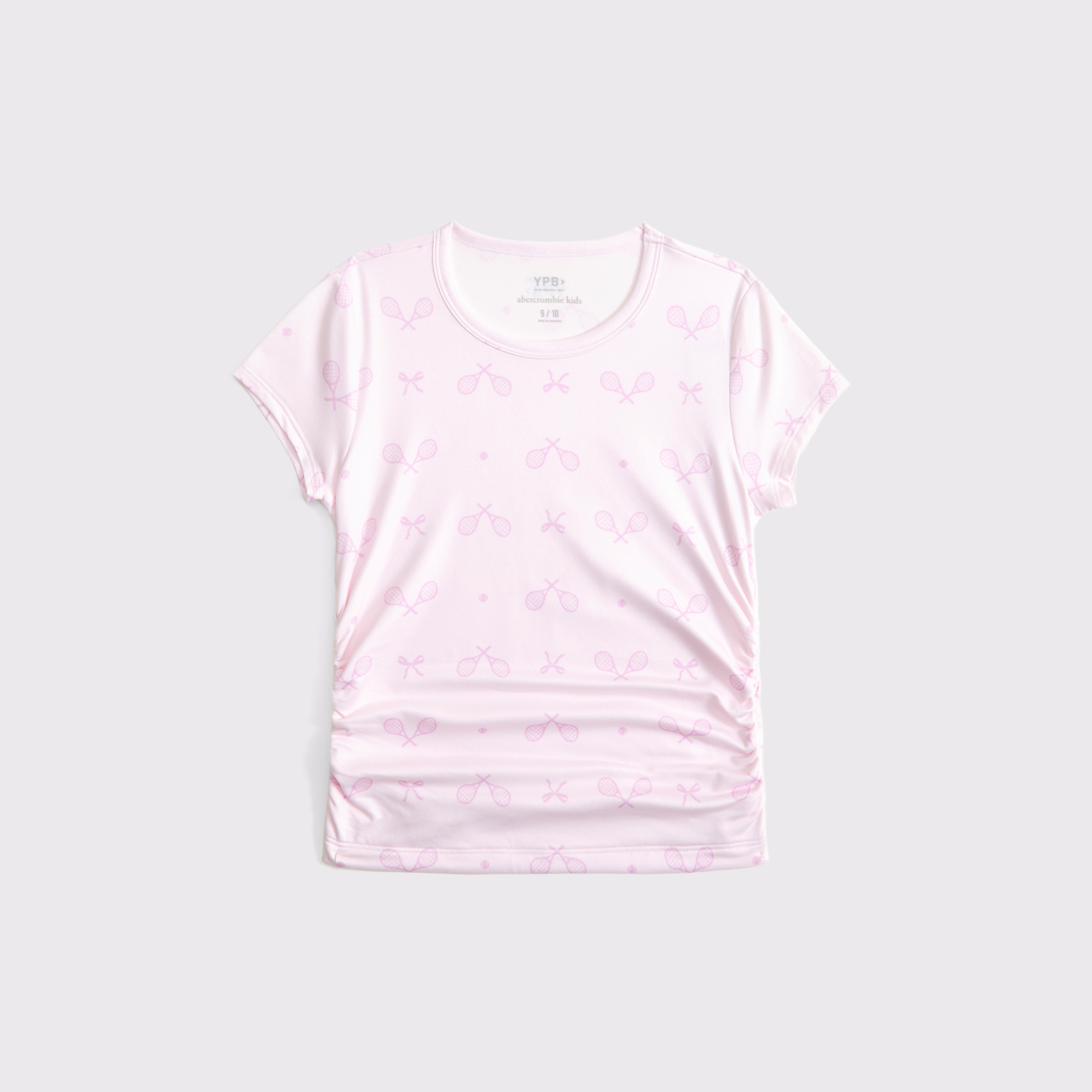Abercrombie & Fitch Kids' Ypb Side Ruched Tee In Pink
