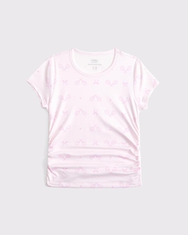 ypb side ruched tee, Light Pink Pattern view 1