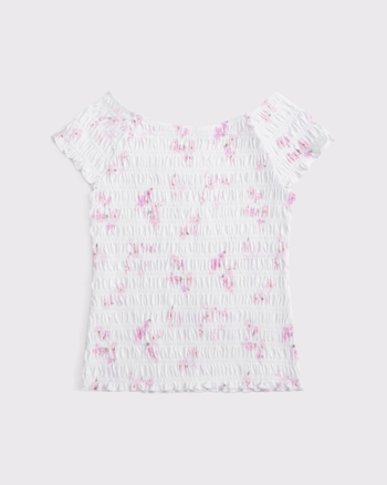 girls smocked tee | girls tops | Abercrombie.com