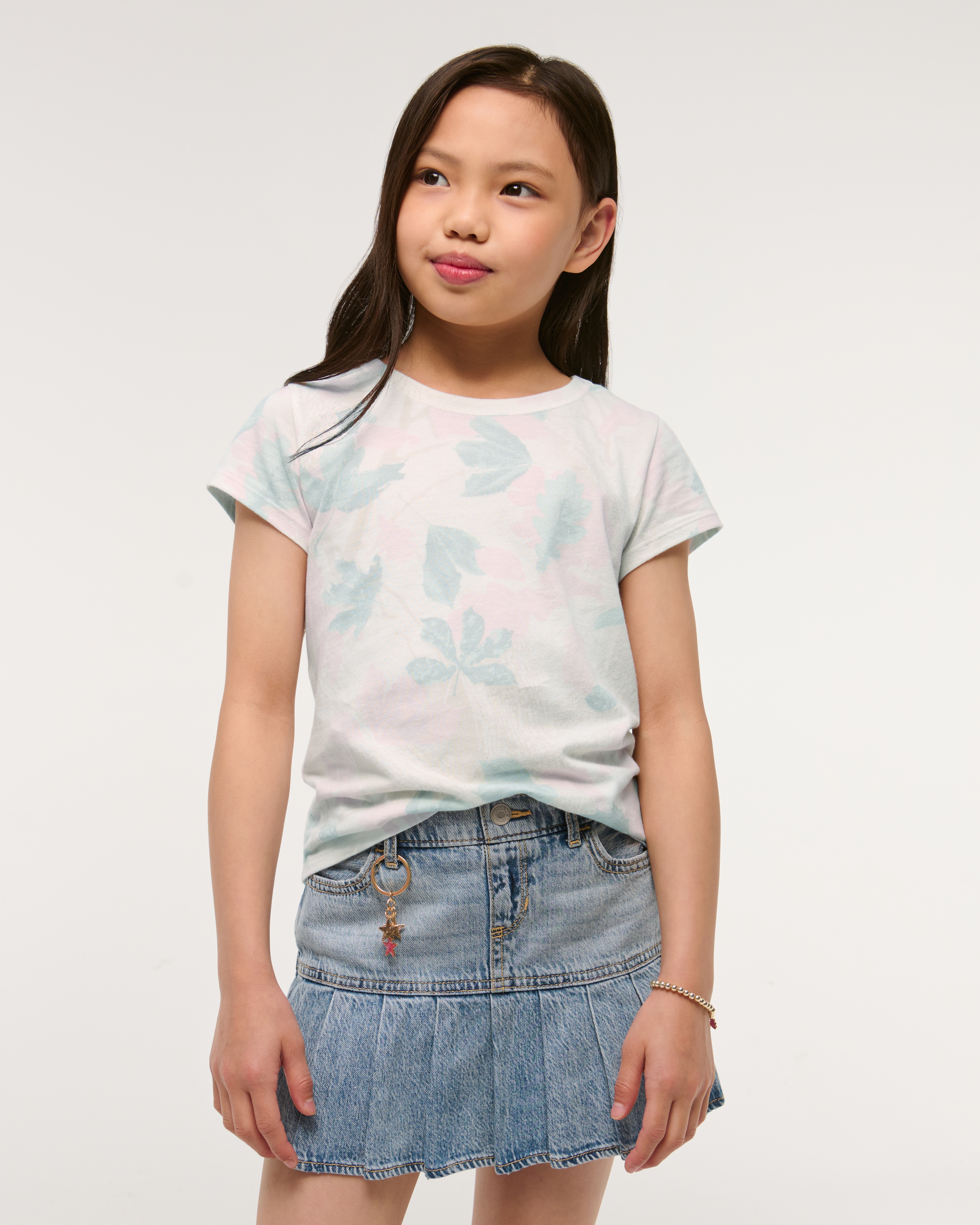 Abercrombie & Fitch Kids' Essential Classic Tee In White