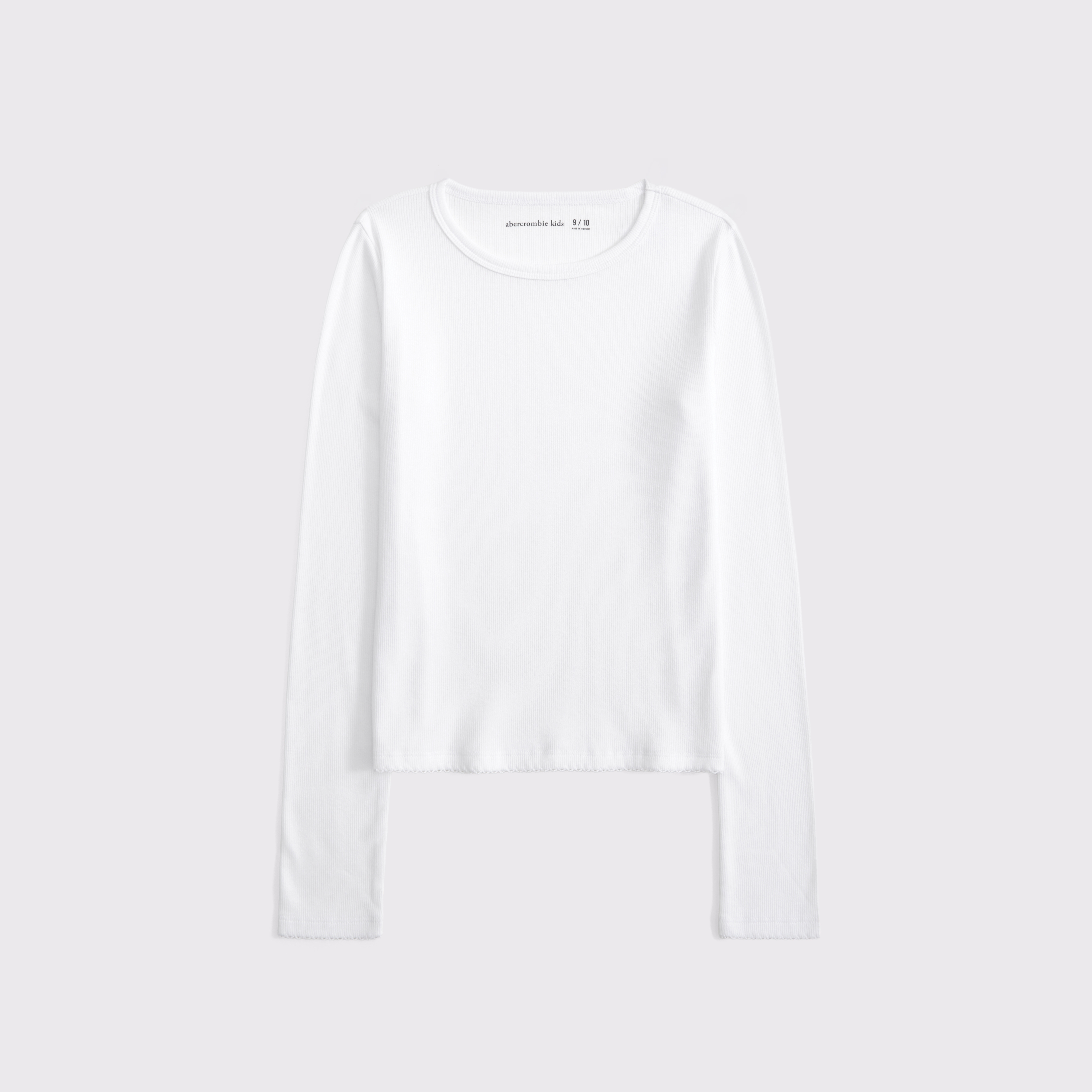 Abercrombie & Fitch Kids' Essential Long-sleeve Baby Tee In White