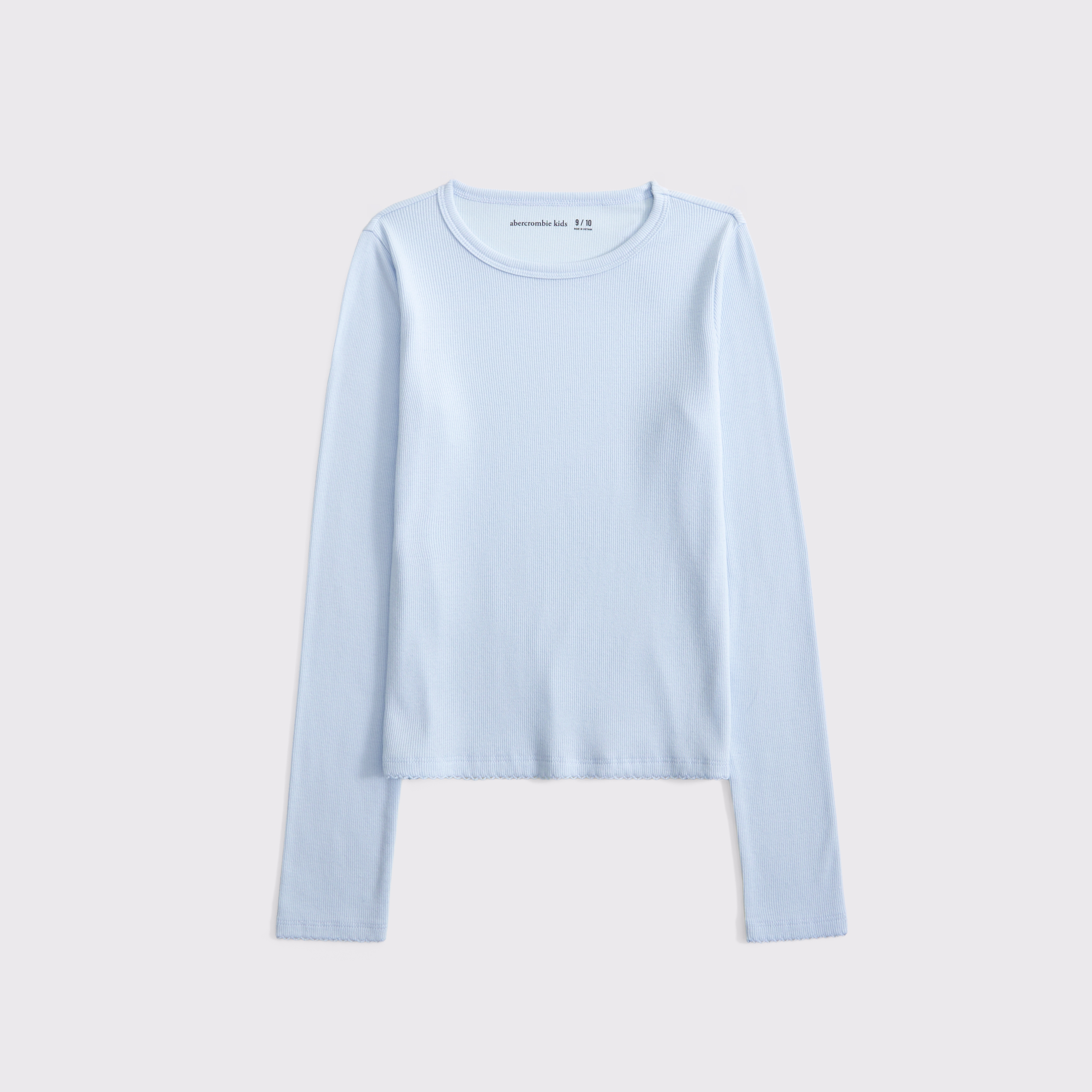 Abercrombie & Fitch Kids' Essential Long-sleeve Baby Tee In Gray