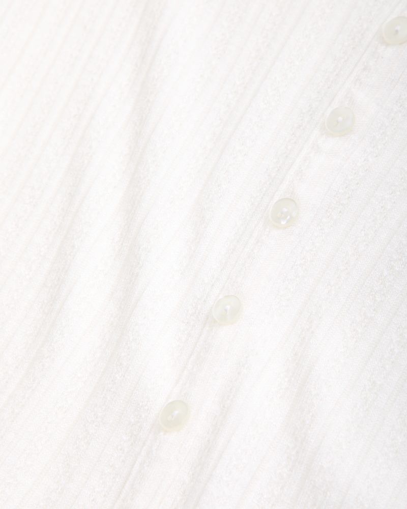 long-sleeve button-through tee
