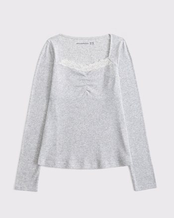 theredthread S framed lace tops gray グレー theredthread S framed lace tops gray - メルカリ