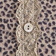 lace-trim button-through tee