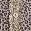 lace-trim button-through tee