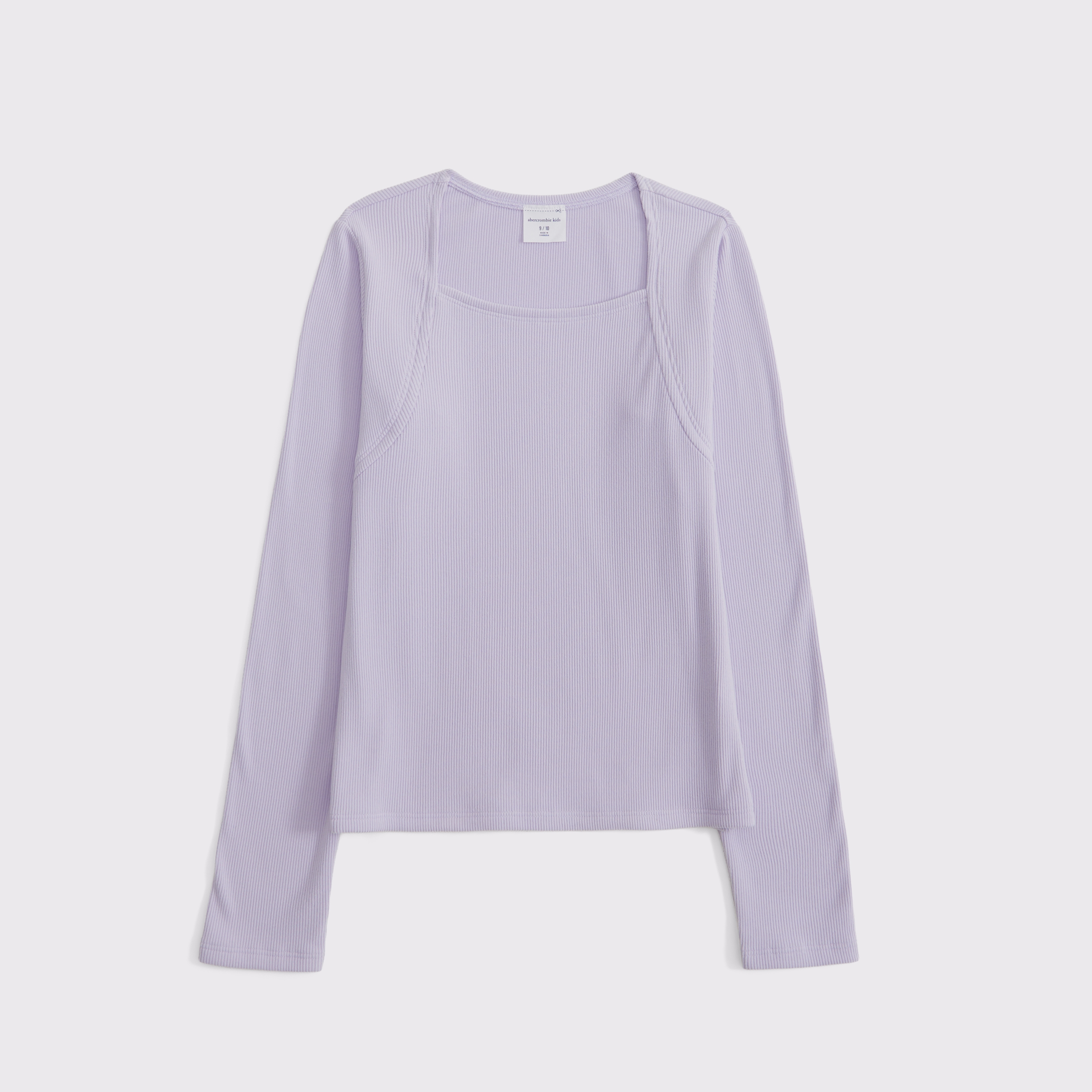 Abercrombie & Fitch Kids' Ypb Long-sleeve Rib Top In Blue