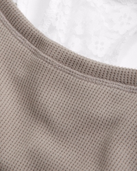 oversized waffle twofer top