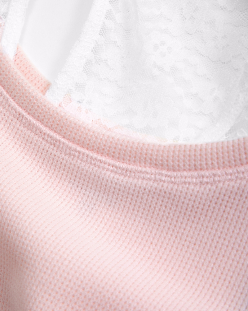 legging-friendly waffle twofer top