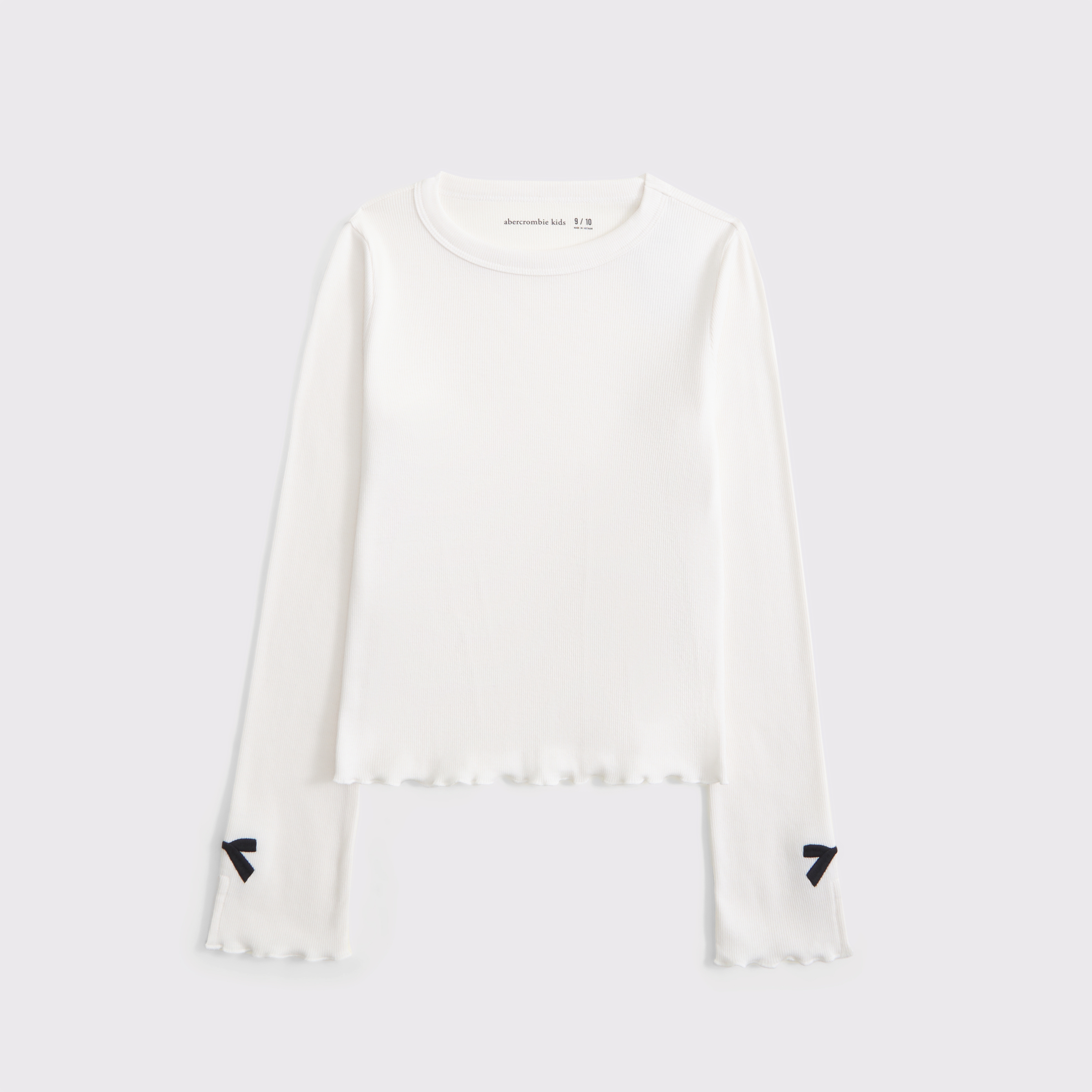 Abercrombie & Fitch Kids' Long-sleeve Bow Tee In White