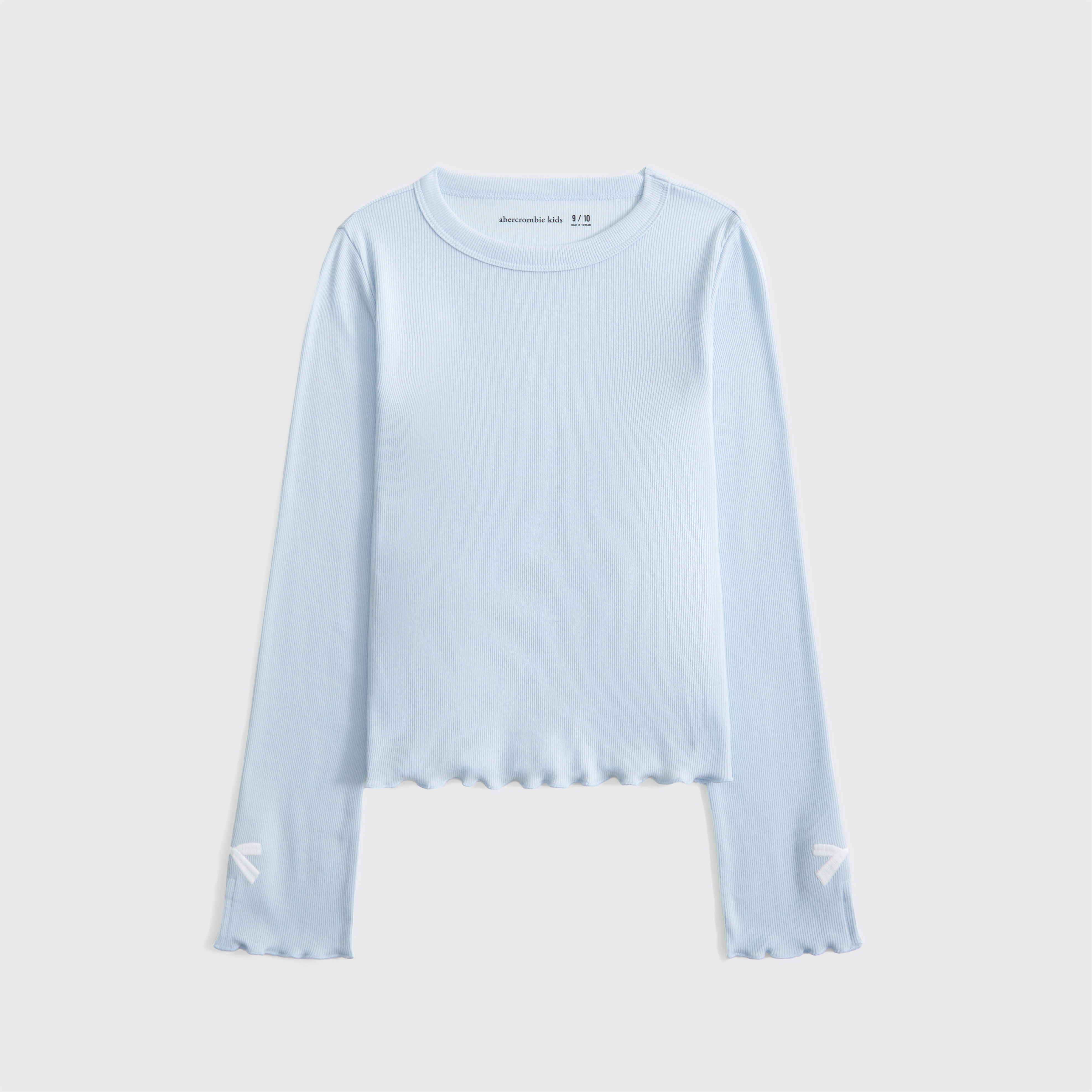 Abercrombie & Fitch Kids' Long-sleeve Bow Tee In Blue