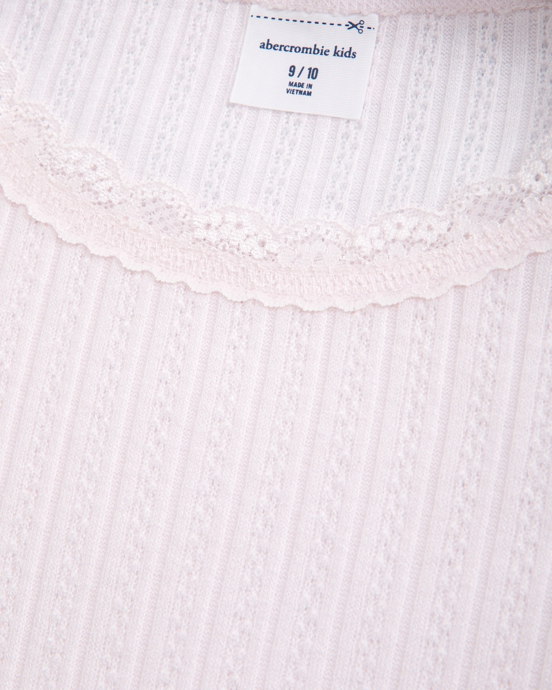 long-sleeve lace-trim scoopneck tee