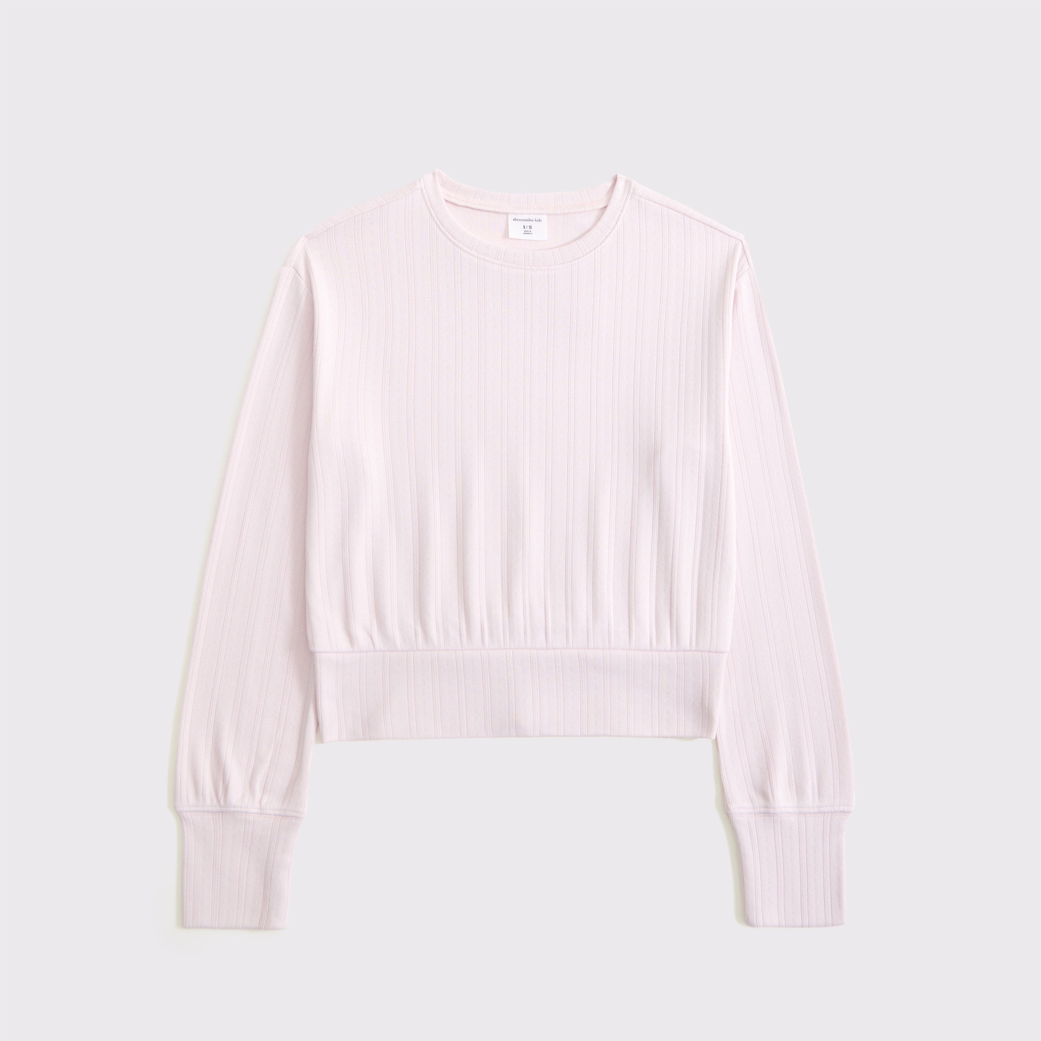 Abercrombie & Fitch Kids' Long-sleeve Banded Tee In Pink