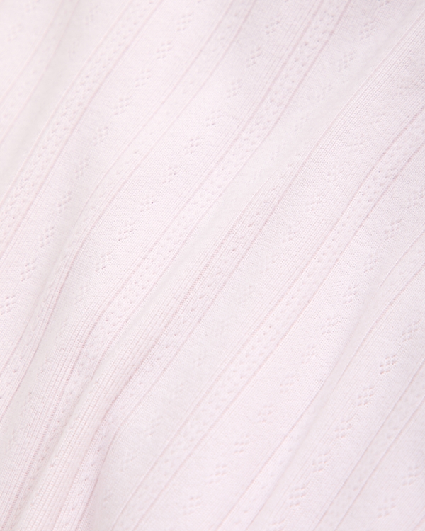 long-sleeve banded tee, Light Pink view 2