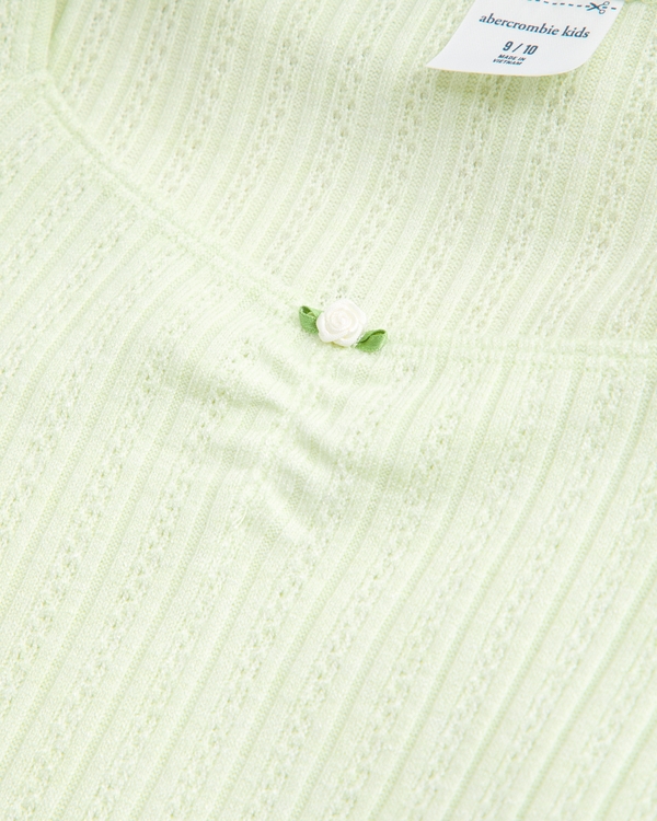 rosette tee, Light Green view 2