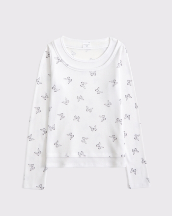 long-sleeve double-layered knit tee from Abercrombie & Fitch - $13.99