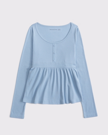 long-sleeve babydoll button-through tee from Abercrombie & Fitch - $11.99