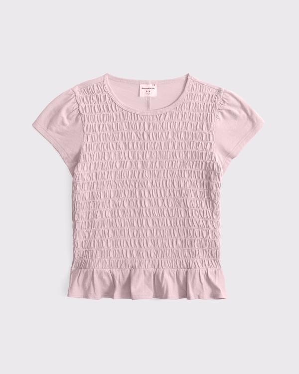 smocked tee, Light Pink view 1