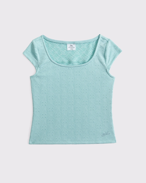 ypb scoopneck set top, Ocean Blue view 1