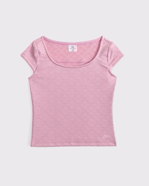 ypb scoopneck set top, Light Pink view 1