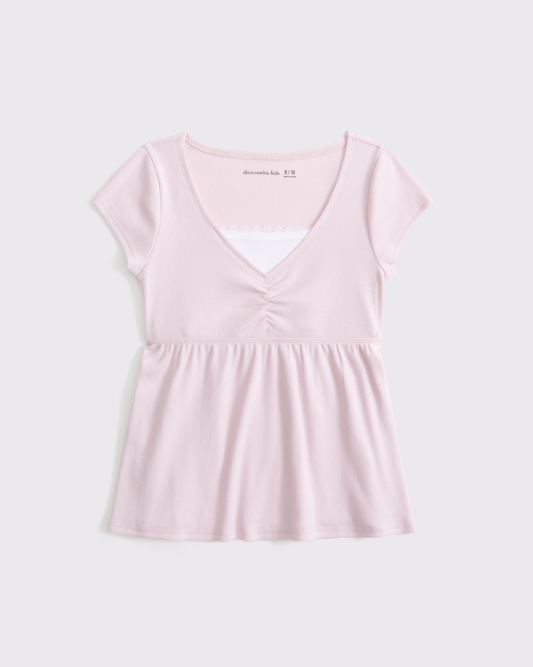 babydoll top, Pale Lilac view 1