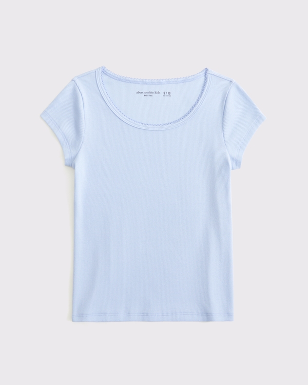 scoopneck baby tee, Pastel Blue view 1