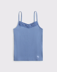 lace-trim v-neck icon cami