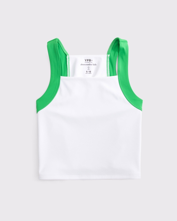 ypb colorblock golf tank, Green And White view 2