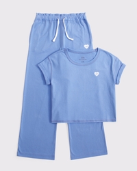 ypb logo tee and wide leg sweatpants set