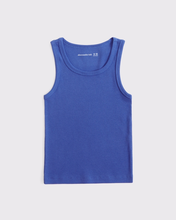 scoopneck rib tank, Violet Blue view 1