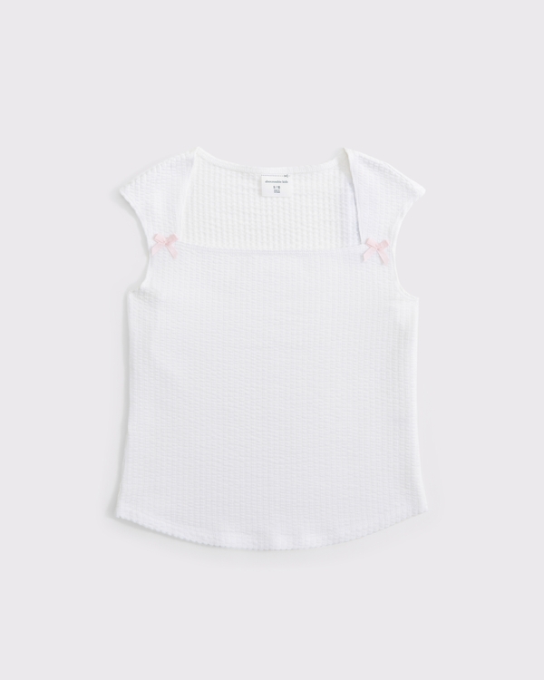 slim bow tee, White view 1