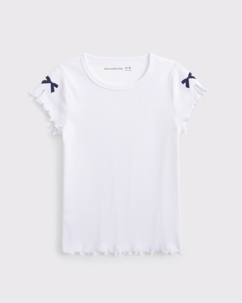 embroidered bow sleeve tee from Abercrombie & Fitch - $19.95