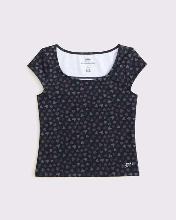 ypb scoopneck set top, Black Pattern view 1