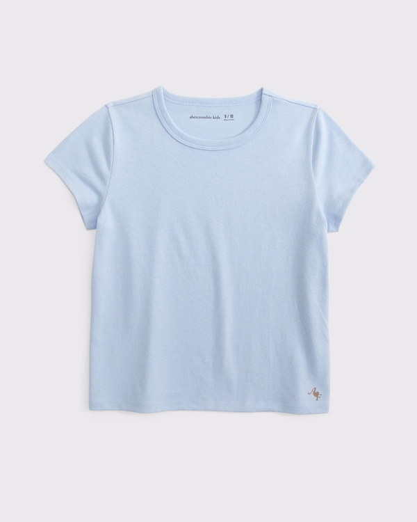 essential logo tee, Powder Blue view 1
