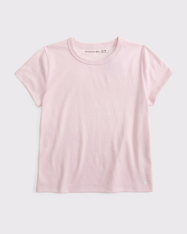 essential crew tee, Pale Pink view 1
