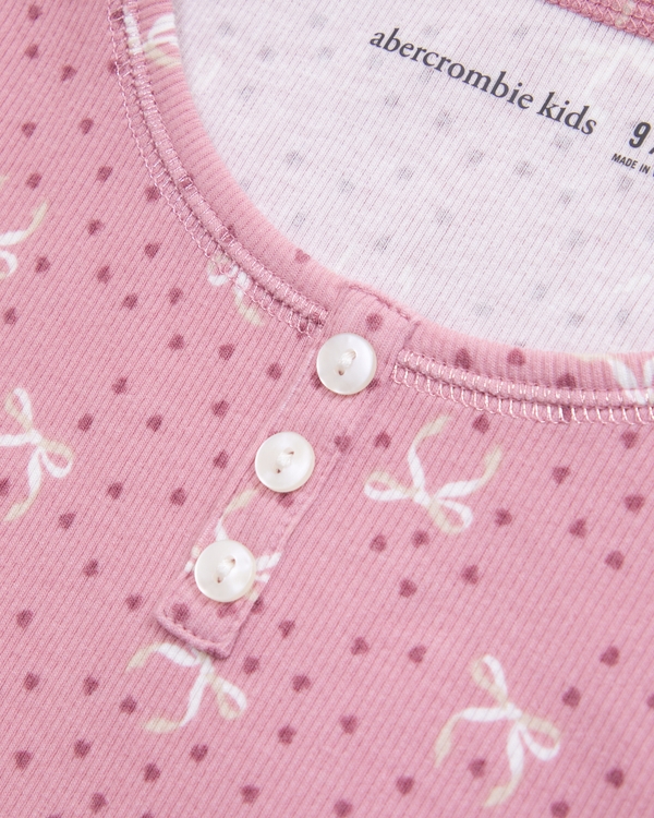 scoopneck henley tank, Pink Pattern view 2