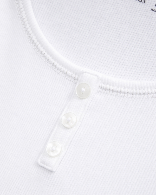 scoopneck henley tank, White view 2